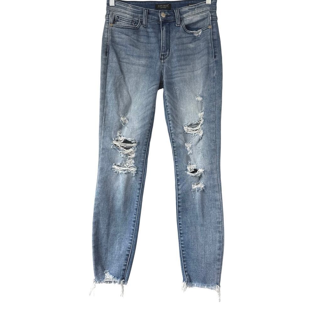 Judy Blue High Mid-Rise Skinny Jean Stretch Denim Size 5/27 JB82241MD